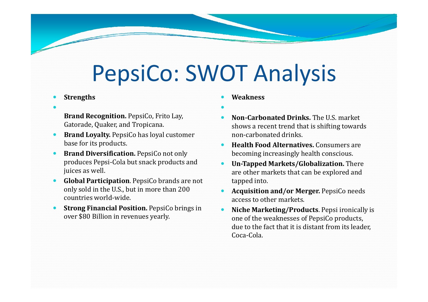 bcg matrix pepsico